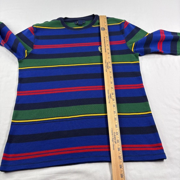 Polo Ralph Lauren Shirt Mens Large Waffle Knit Thermal Colorblock Crest Logo - Picture 6 of 10